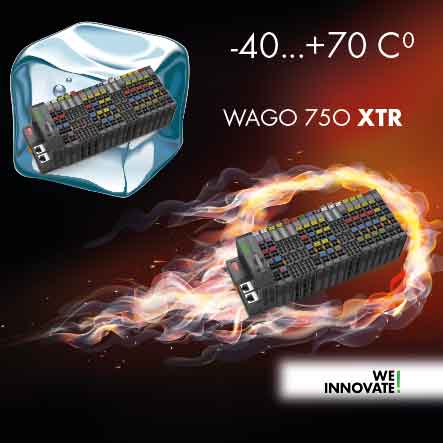 WAGO 750 XTR -40..+70 derecede performans gösterir.